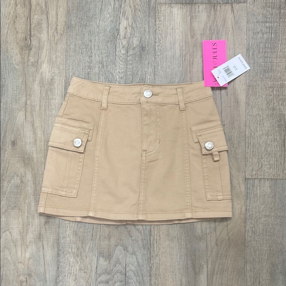 With Jules Tan Cargo Mini Skort Resort Wear